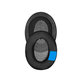 Replacement Ear Pads for Kingston HyperX Cloud, Memory foam + Neoprene + PU leather, Black, 1 pair