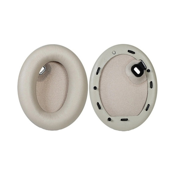 Replacement Ear Pads for Sony WH-1000XM4, Memory foam + PU leather, Beige, 1 pair