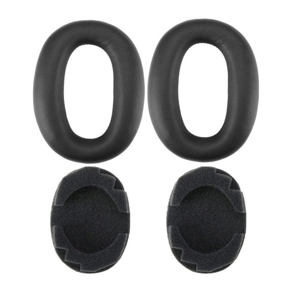 Replacement Ear Pads for Sony MDR-1000X, WH-1000XM2, Memory foam + PU leather, Black, 1 pair