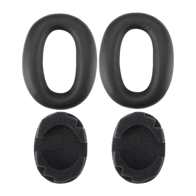 Replacement Ear Pads for Sony MDR-1000X, WH-1000XM2, Memory foam + PU leather, Black, 1 pair