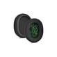 Replacement Ear Pads for SteelSeries Arctis 3, 5, 7, 9 Pro, Memory foam + Textile, Black / Green, 1 pair