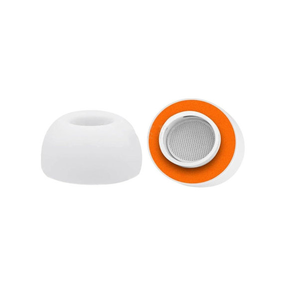 Replacement silicone Ear Tips for Apple AirPods 1, 2 Pro, M, Memory Foam, White