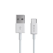 USB / USB-C Cable Smart, 2.1A, 2m, White, Devia