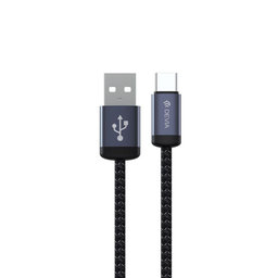 USB / USB-C Cable Gracious, 2.1A, 2m, Black, Devia