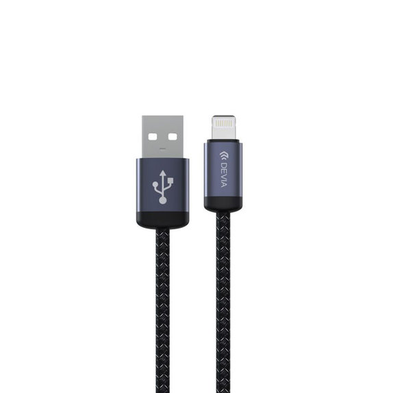 Lightning / USB Cable Gracious, 2.4A, 2m, Black, Devia