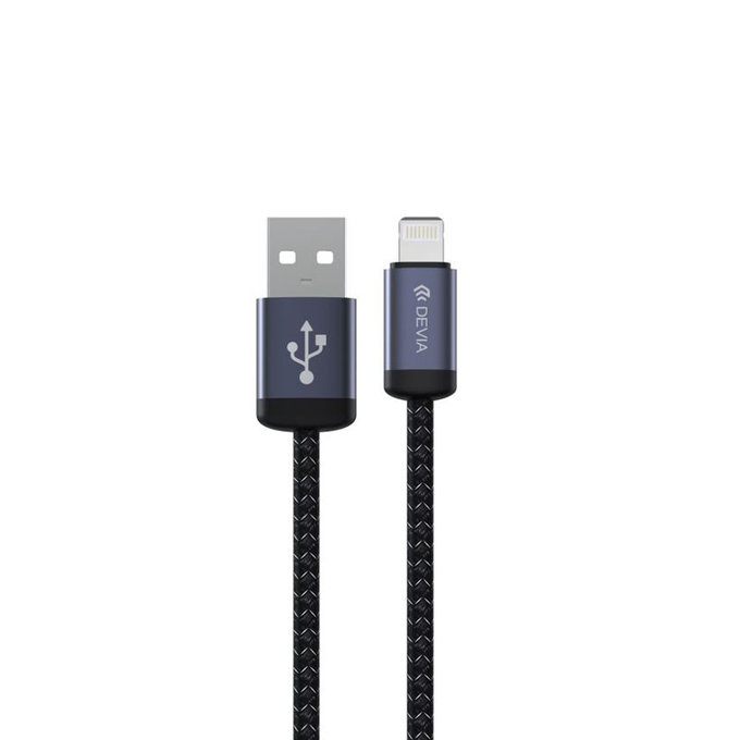 Lightning / USB Cable Gracious, 2.4A, 2m, Black, Devia
