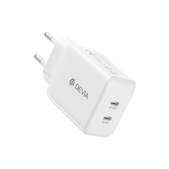 Charging Adapter Ultra7, 2x USB-C, PD 45W, White, Devia