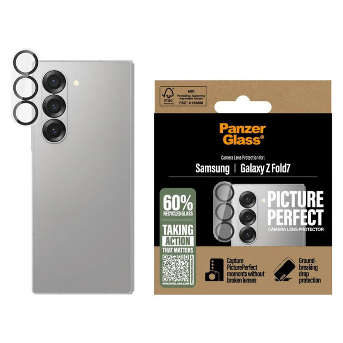 Camera Lens Protector PicturePerfect for Samsung Z Fold7, Black, PanzerGlass