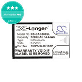 Battery for Cat B30, 1200mAh, Li-Ion, 3.7V, 1ICP5/3450 1S1P, HQ