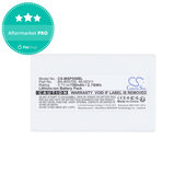 Battery for Cipherlab 8300-L, Metrologic MK5502, 750mAh, Li-Ion, 3.7V, BA-80S700, HQ