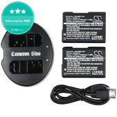 Battery 2pcs with charger for Nikon Coolpix P7000, P7700, D3100, D3200, D5100, 1030mAh, Li-Ion, 7.4V, EN-EL14, HQ