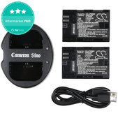Battery 2pcs with charger for Canon EOS 5D Mark II, EOS 7D, 2000mAh, Li-Ion, 7.4V, LP-E6, HQ