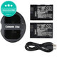 Battery 2pcs with charger for Canon EOS 5D Mark II, EOS 7D, 2000mAh, Li-Ion, 7.4V, LP-E6, HQ