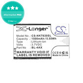 Battery for Nokia 6300 4G, Nokia 8000 4G, 1500mAh, Li-Ion, 3.7V, BL-4AX, HQ