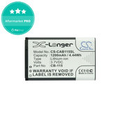 Battery for CAT B100, 1200mAh, Li-Ion, 3.7V, CB-115, HQ