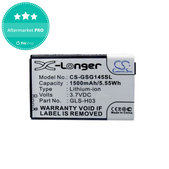 Battery for Gigabyte GSmart G1345, 1500mAh, Li-Ion, 3.7V, GLS-H03, HQ