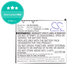 Battery for HP Compaq iPAQ rx3000, rx3115, rx3700, hx2110, hx2790, 1400mAh, Li-Ion, 3.7V, HSTNH-M03B-SS, HQ