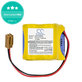Battery for Fanuc 18-T Series Programmable Logic, 2400mAh, Li-MnO2, 6V, BR-2/3AGCT4A, HQ