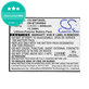 Battery for Samsung Galaxy Tab Active 2 8.0, 4050mAh, Li-Pol, 3.8V, EB-BT365BBU, HQ