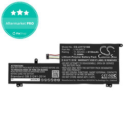 Battery for Lenovo Yoga 720-15, 6150mAh, Li-Pol, 11.56V, L16L6PC1, HQ