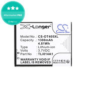 Battery for Alcatel OneTouch Evolve, 1300mAh, Li-Ion, 3.7V, TLi014A1, HQ