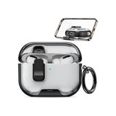 Silicone Case with Phone Stand and Carabiner for AirPods Pro 3, Black