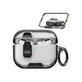 Silicone Case with Phone Stand and Carabiner for AirPods Pro 3, Black