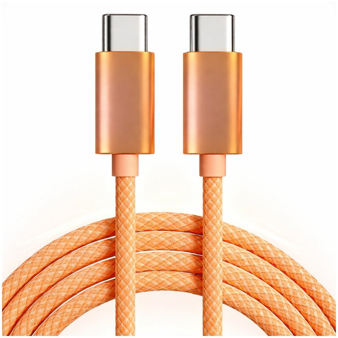 USB-C / USB-C Cable with Fast Charging, PD 60W, 2m, Orange