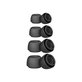 Replacement Silicone Ear Tips for Apple AirPods Pro and Pro 2, Set (L, M, S, XS), Black