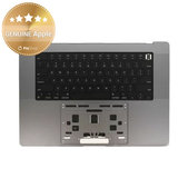 Top case keyboard frame for MacBook Pro 16" A2780 (2023), with US keyboard and battery, Space Gray, 661-32189, Genuine Apple