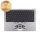 Top case keyboard frame for MacBook Pro 14", A2918 (2023), with US keyboard and battery, Space Gray, 661-35708, Genuine Apple