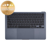 Top case keyboard frame for MacBook Air 13", A3113 (2024), with US keyboard and battery, Midnight, 661-40230, Genuine Apple