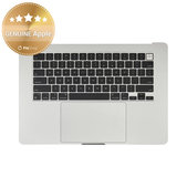 Top case keyboard frame for MacBook Air 15", A3114 (2024), with US keyboard and battery, Silver, 661-40267, Genuine Apple
