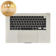 Top case keyboard frame for MacBook Air 15", A3114 (2024), with US keyboard and battery, Starlight, 661-40268, Genuine Apple