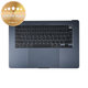 Top case keyboard frame for MacBook Air 15", A3114 (2024), with US keyboard and battery, Midnight, 661-40269, Genuine Apple