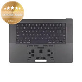 Top case keyboard frame for MacBook Pro 16", A3403 (2024), with US keyboard and battery, Space Black, 661-42823, Genuine Apple