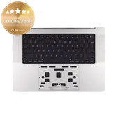 Top case keyboard frame for MacBook Pro 16", A3403 (2024), with US keyboard and battery, Silver, 661-42824, Genuine Apple