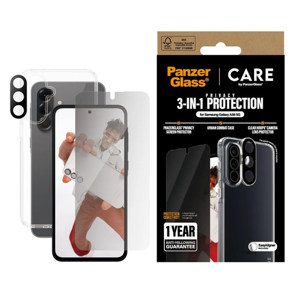 Bundle 3-in-1 Privacy for Samsung Galaxy A56 5G, PanzerGlass