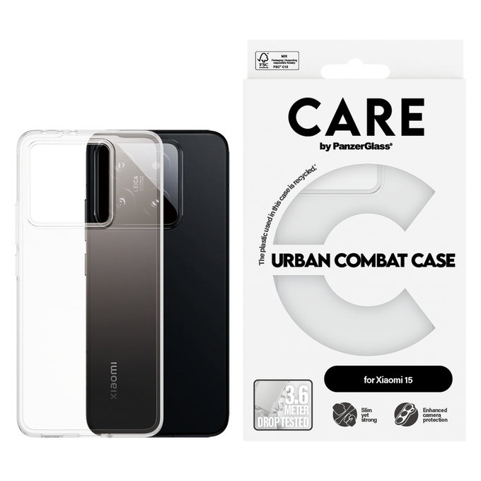 Case Urban Combat for Xiaomi 15, Transparent, PanzerGlass