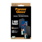 PanzerGlass - UWF 2-Way Privacy Tempered Glass with Applicator for Samsung Galaxy S26 Ultra, clear