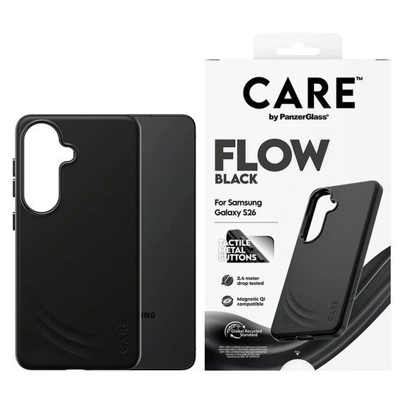 Case FLOW with QI for Samsung Galaxy S26, Black, PanzerGlass