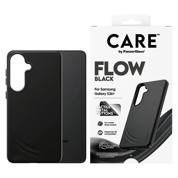 Case FLOW with QI for Samsung Galaxy S26+, Black, PanzerGlass