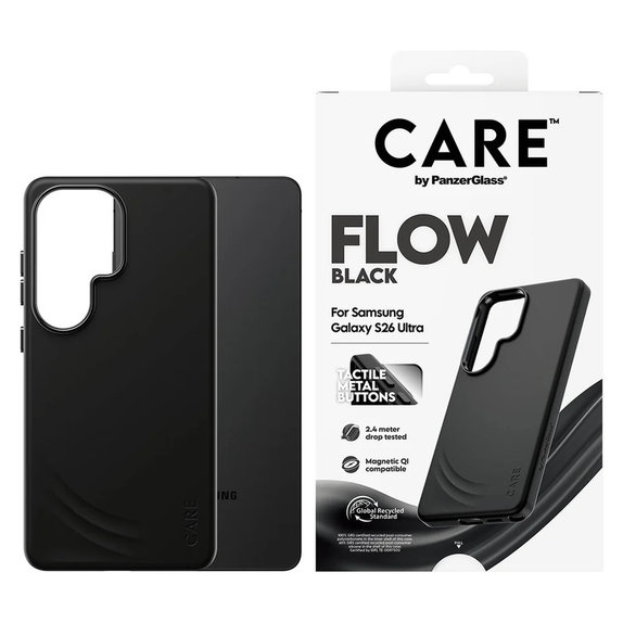 Case FLOW with QI for Samsung Galaxy S26 Ultra, Black, PanzerGlass