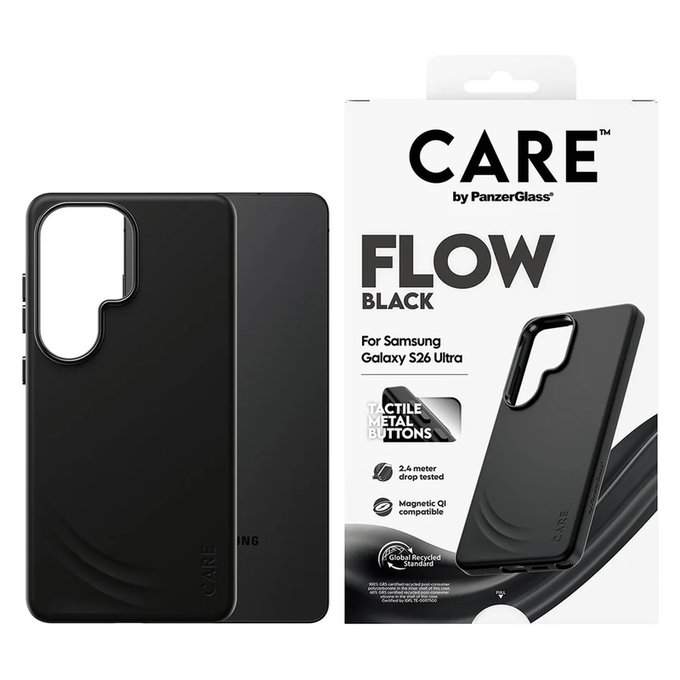 Case FLOW with QI for Samsung Galaxy S26 Ultra, Black, PanzerGlass