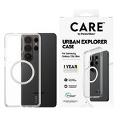 Case Urban Explorer with White QI for Samsung Galaxy S26 Ultra, Transparent, PanzerGlass