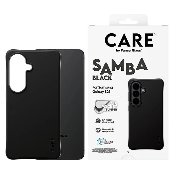 Case Samba with QI for Samsung Galaxy S26, Black, PanzerGlass
