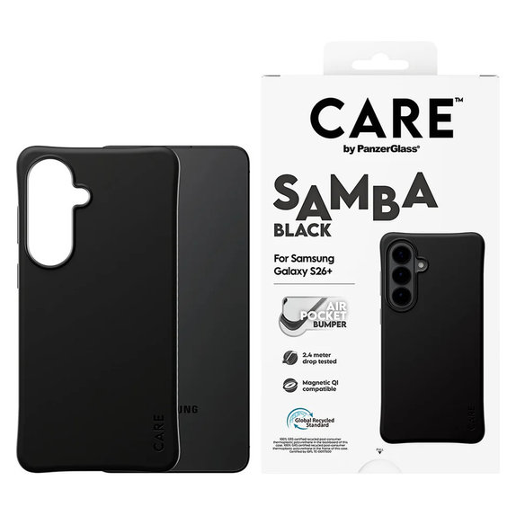 Case Samba with QI for Samsung Galaxy S26+, Black, PanzerGlass
