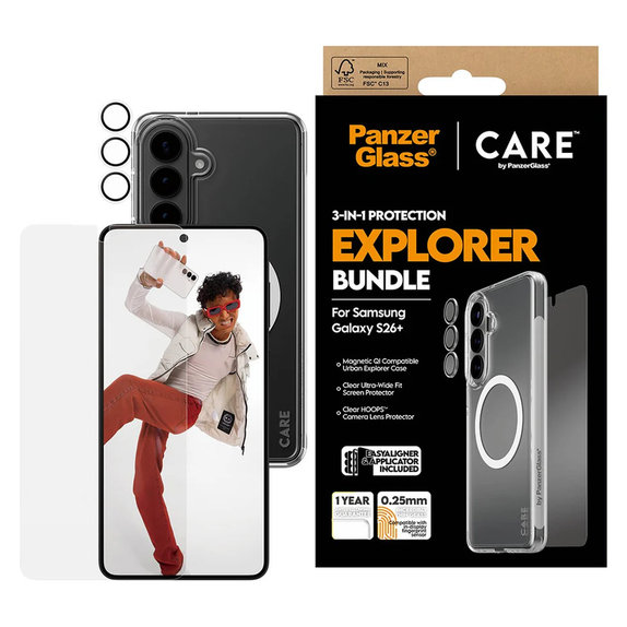 Bundle Explorer 3-in-1 for Samsung Galaxy S26+, PanzerGlass
