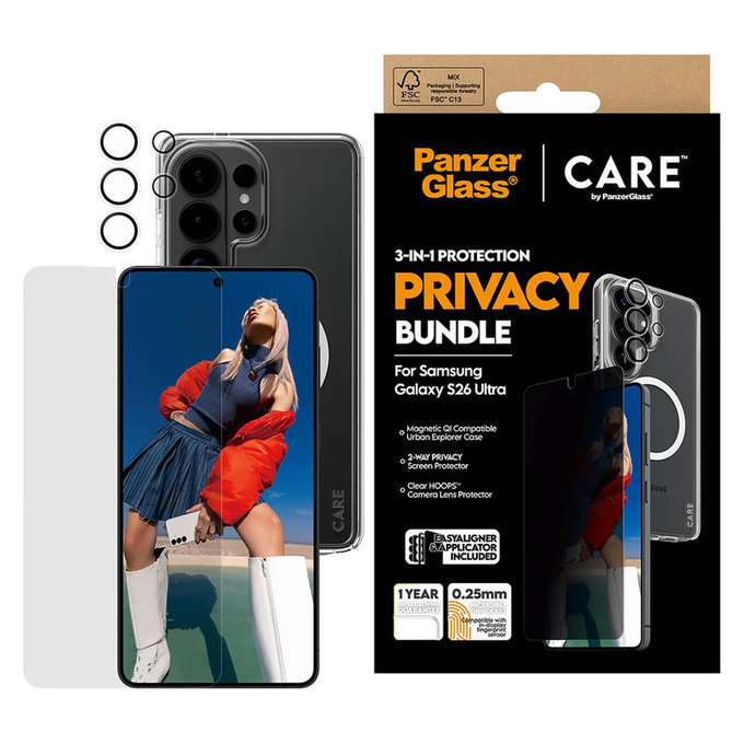 Bundle Privacy 3-in-1 for Samsung Galaxy S26 Ultra, PanzerGlass
