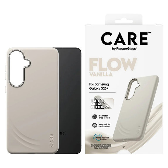 Case FLOW with QI for Samsung Galaxy S26+, Vanilla, PanzerGlass